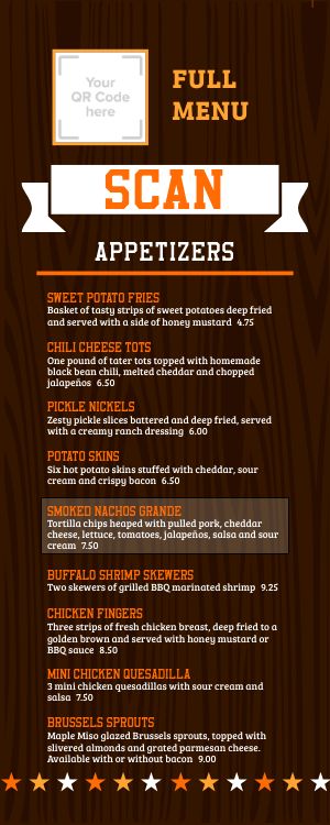 Stars BBQ QR Menu