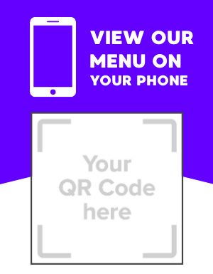 Menu QR Code Signage