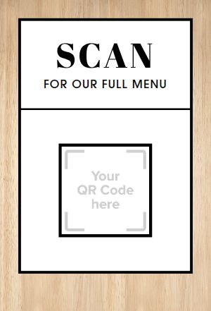 Pizza Tabletop QR Display